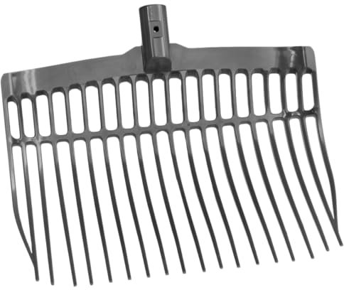 Fourche à fumier en plastique (gris foncé).