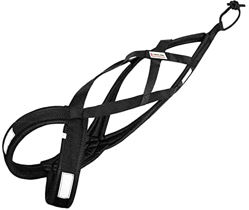LASALINE Arnés para Perros X-Back para Bicicleta Canicross, esquí, jöring, Patinete, Color Negro…