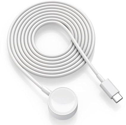 2024 New Upgraded Version- Fast i-Watch Charger, 1M/3.3FT USB-C Fast Wireless Magnetic Charging Cable, Portable Charging Cord for i-Watch Series 9 8 7 6 5 4 3 2 SE Ultra 2 1, White