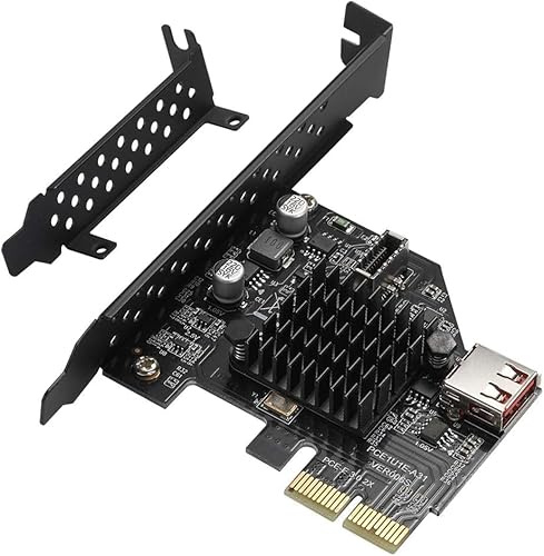 YABOANG Scheda di espansione frontale tipo E USB3.1, interfaccia PCI Express 3.0 2X/USB3.1 GEN2 10 GbpsTYPE-E 20PIN Desktop Computer Scheda di espansione (chip ASM3142)