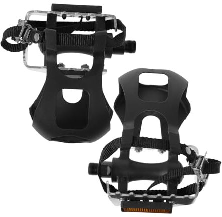 KICHOUSE 1 Paar Mountainbike-Pedale für Jungen und Mädchen – rutschfeste Fahrradpedale mit Zehenkäfig für Rennradfahren