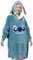 United Labels Disney Lilo & Stitch Oversize Hoodie Decke mit Ärmeln und Kapuze für Damen, Blau, Ohana, Kuschelpullover Einheitsgröße, Flauschiger Deckenpullover