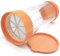 Yueser Tamiz de Harina Manual, Tamiz de Azúcar en Forma de Taza de Tamiz Chocolate Shaker Malla Sifter con Tapa Flour Sifter para Cacao Café Latte (Naranja)