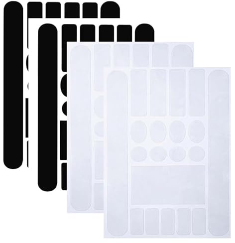 UYVPAER Lot De 4 Autocollant Résistant Aux Rayures Cadre De Vélo, Film De Protection Pour Cadre De Vélo, Autocollants Protection De Chaîne De Vélo, Protecteur De Cadre De Vélo(Noir, Transparen