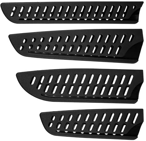 FdcLixuvol 4 Pcs Knife Sheath Kitchen Safety Knives Covers or Sleeves Plastic Universal Knives Guards Set Blade Protector for 8.5'' 7.4'' 7.3'' 5.4'' Chef Bread Utility Knife