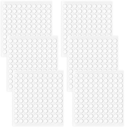 SHILIUZHI 600 Stück Doppelseitige Klebepunkte, runder Kitt, Wasserdichte Punktaufkleber, transparentes doppelseitiges Klebeband, keine Spuren, für Festival dekoration