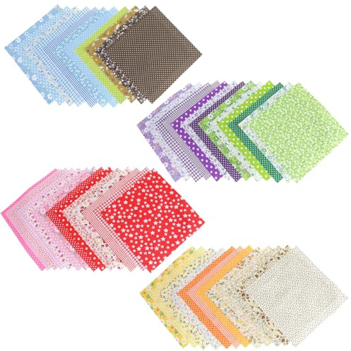 50St Baumwolle Stoffreste 20x20cm Stoffreste zum Basteln Stoffe zum Nähen Patchwork Stoff Bunt Patch work Baumwolle Stoff zum Nähen Blümchen‌ Muster Bedruckter Stoffpakete Baumwollstoff Patch work