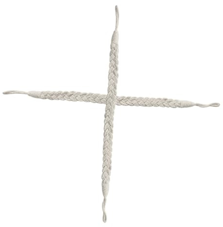 Veemoon 2 Piezas Alzapaños de Cortina Trenzados Beige Tirantes Decorativos y Funcionales para Sujetar Cortinas Sala Dormitorio y Oficina Diseño Natural y Rústico Fáciles de Usar y Retirar