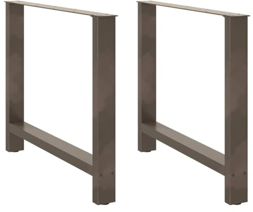 YUTAASU Gambe per Tavolo da Pranzo in Acciaio Verniciato a Polvere, Struttura Quadrata Robusta con Piedini Livellatori Regolabili, Design Moderno per Tavolo da Pranzo
