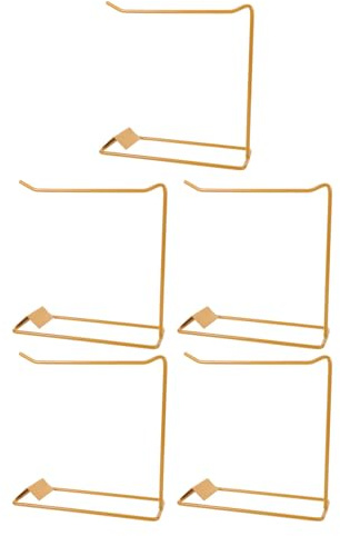 HONITANO 5 Piezas Soporte de Muestras de Esmalte de Uñas de Metal Dorado Exhibidor de Cartas de Color para Salones y Escuelas de Belleza Estante Resistente para Muestras y Arte de Uñas