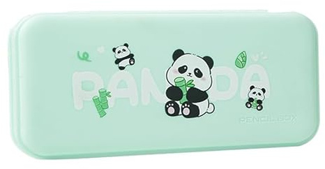 JUSKAQZYI Estuche Escolar Estuche portátil for lápices, Multifuncional, for la Escuela y la Oficina, Material Duradero, diseño Compacto for Adultos. Cuero(Panda1)