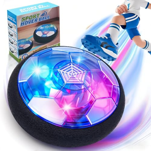 Balon Futbol Flotante, Balón de fútbol Air Power con Luces LED y Música, Pelota Flotante, Hover Ball, Regalo de Fútbolde