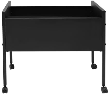 Armoire de classement à roulettes avec roulettes - Pour dossiers suspendus, bureaux, salles de conférence, salle d'étude, appartements - 70 x 37 x 60 cm - Noir