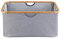 WENKO Wäschekorb Mod. Bahari, moderner Wäschesammler mit hochwertigem Bambus-Rahmen, platzsparend zusammenklappbar, 50 Liter Fassungsvermögen, 54 x 36 x 26 cm, aus pflegeleichtem Polyester