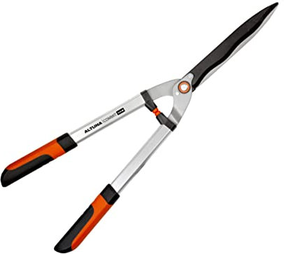 Ciseaux à haies - Modèle J503 - Lame ondulée de 22 cm revêtue de téflon - Poignée antidérapante bi-matière - Longueur 65 cm - Avec pare-chocs en caoutchouc pour un contrôle maximal - Altuna