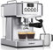 SUMSATY Espresso Machine 20 Bar, Stainless Steel Espresso Maker Professional Coffee Maker with Power Steam & LED Display for Home Barista, Americano, Latte, Cappuccino Machine, 1.8L Water Tank