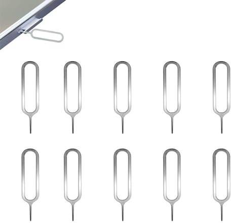10 Stück SIM Karte Nadel, SIM-Karten-Entfernungswerkzeug, SIM Kartenträger Auswerfer Pin, SIM Pin Handy Nadel Kompatibel mit Allen iPhone, Android, HTC, Samsung Galaxy Smartphone