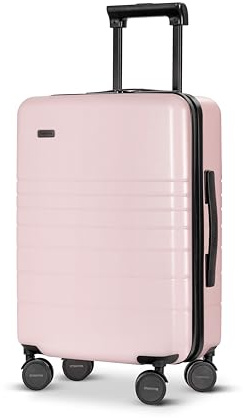 ETERNITIVE - Handgepäck Koffer I Reisekoffer aus Polycarbonat & ABS I Größe: 54 x 34 x 22,5 cm 32L I Koffer Leicht mit Rollen 360° I Hartschalenkoffer mit TSA-Schloss I Rosa