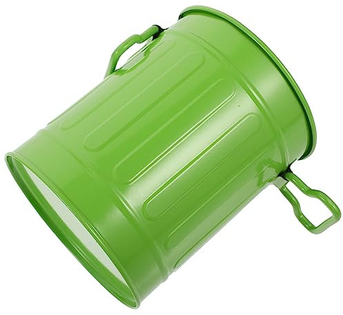 Alipis Papelera de Escritorio Mini Cubo de Basura Portátil de Hierro Soporte de Almacenamiento Multiusos Diseño Elegante para Oficina y Hogar 1 Pc