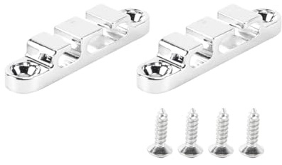 Orivin 2 st stränghållare i silverlegering med skruvar för 5-strängad elbas. Passar 4 eller 6 basar. Fäster 3 strängar.