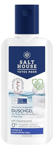 Salthouse Totes Meer Therapie Duschgel, mit Aloe Vera, reinigt, beruhigt und lindert Hautreizungen, 250 ml