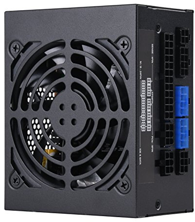 SilverStone Technology SST-SX650-G v 1.1 - SFX Serie, 650W 80 Plus Gold flüsterleises PC-Netzteil mit 92 mm, 100% modular