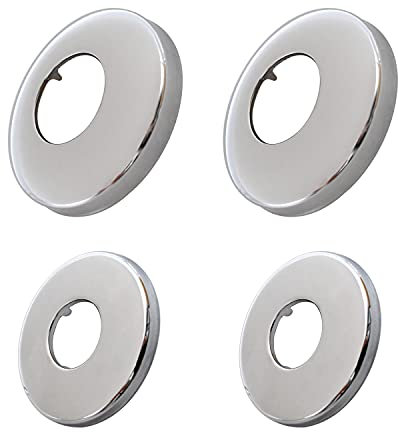 TIANLIN 4 Stück Wasserhahn-Abdeckkappe, Innendurchmesser 26mm / 33 mm Wasserhahn Rosette, Edelstahl Verchromt Rosette, verwendet für Rohr, Duschplatten, Sanitärinstallationen