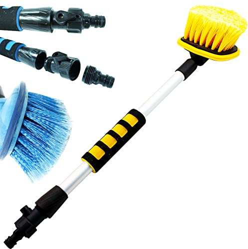 NTI Marksman | Heavy Duty ALUMINIUM Water Fed Tyre Brush Car Rim Wash Alloy Wheels Cleaning Care Dirt Control Minivans Home Boats Trucks Caravans Garage Workshop UK FREE P&P, 530MM