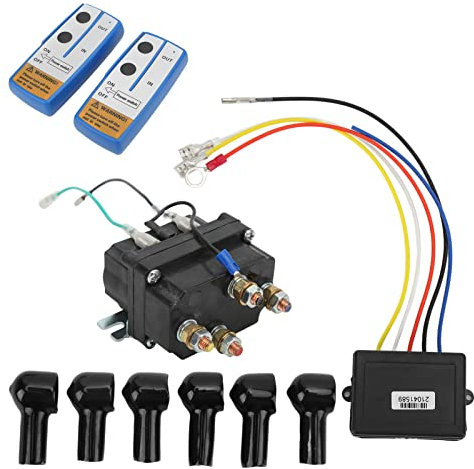 Noire Enduite de Poudre de Relais de Treuil électrique Professionnel 12V 250A pour ATV UTV