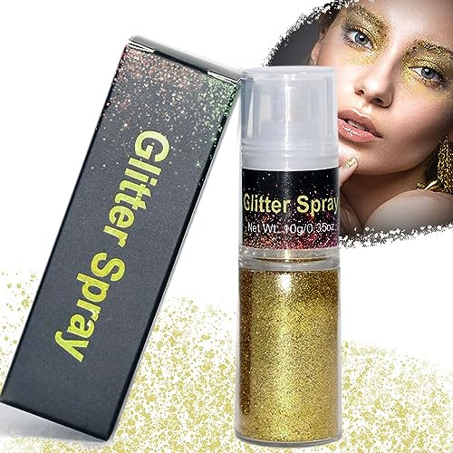 Spray Purpurina Cara Festival Polvos de Hadas para Glitter Maquillaje Brillos para el Pelo Fiestas Musikfestival