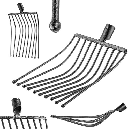KADAX Fourchette à pommes de terre sans manche - Fourchette à betterave en acier robuste - Fourchette en pierre - Fourchette à foin - Fourchette à foin - Fourchette à foin - Fourchette à foin -