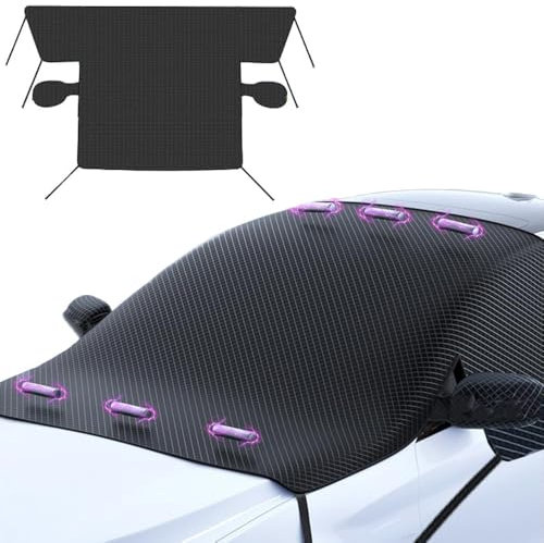 WEQTYSAB Auto Windschutzscheibenabdeckung, für DS 4 / DS 5 /DS6/ DS 7 / DS 7 Crossback/DS 9 Faltbare Frontscheibenabdeckung Winter Sommer Scheibenfrostschutz Abdeckung