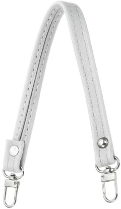 PATIKIL Cinturino Maniglia Borsa In Pelle, 13 Pollici Cinturino Borsa In Pelle Sostituzione DIY Borse Donna Clutch Borse A Mano Maniglia Superiore Accessori Riparazione, Argento
