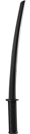Espada samurái retráctil impresa en 3D, Katana telescópica de plástico con liberación rápida, accesorio de cosplay y armas de artes marciales, regalo de cosplay de Halloween para adultos (negro)
