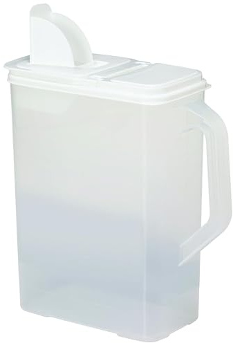 Buddeez Bulk Food Storage Container 8 Quart All Purpose Clear (White Lid)