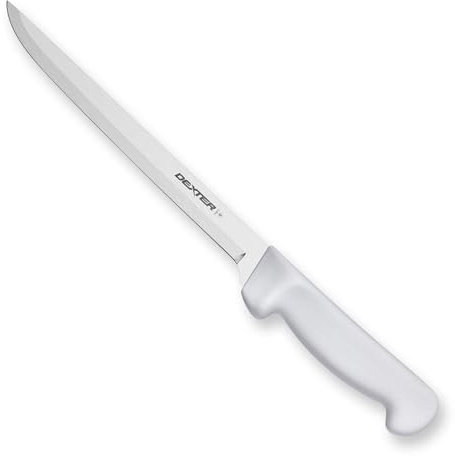 Dexter-Russell P94813 8 Narrow Fillet Knife – High-Carbon Stainless Steel Blade, White Polypropylene Non-Slip Handle