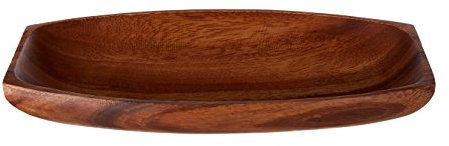 Premier Housewares - Fuente para Servir Ovalada (Madera de Acacia, 5 x 30 x 15 cm)