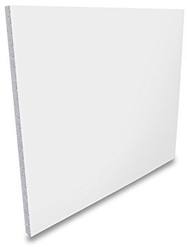 White UPVC Flat Door Panel (W: 750mm x H: 750mm x D: 24mm) 24mm Thick Plastic Half Foam Filled