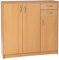 Kommode Highboard Mehrzweckschrank | Dekor | Buche | 3 Türen | 2 Schubladen
