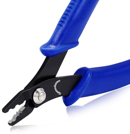 SPEEDWOX Pinza crimpatrice per perline Strumento per la creazione di gioielli da 5 pollici Mini pinze di precisione standard con testa dritta a molla multiuso gioielli fai da te perline Hobby