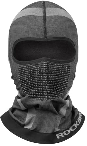 ROCKBROS Motorcycle Balaclava Winter Knitted Face Cover Men Women Ski Mask for Outdoor Cycling Motorcycling Fishing Hiking Grey