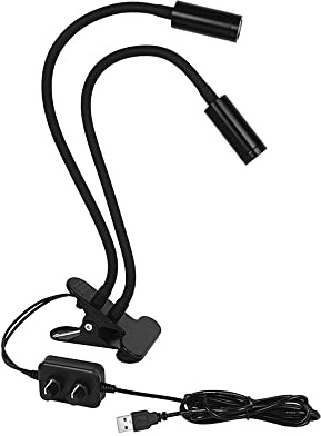 Materiali di consumo di laboratorio, USB, doppio collo di cigno, regolabile, faretto a LED, luce illuminatore, clip flessibile, microscopio stereo, adattatore per fotocamera digitale HDMI, adattatore