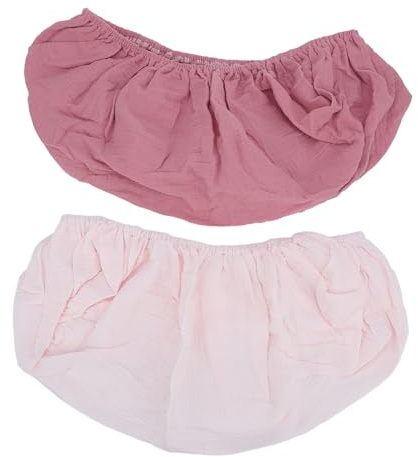 Masyrt Funda de cambiador suave y transpirable de color sólido, 2 piezas de sábanas para cambiador de bebé (rosa claro)