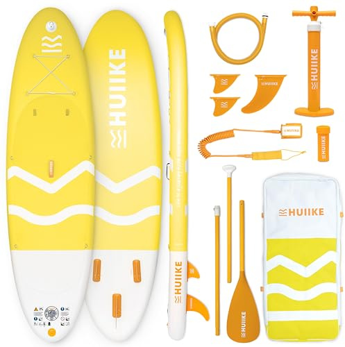 HUIIKE Stand Up Paddle Board for Adults with Accessories Included, Oar, Fins, Pump. Inflatable Sup Board Great Stability and Resistance. 10’ x 33 x 5.9, Maximum Load 286 lb