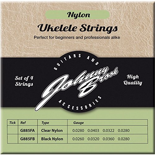 Johnny Brook Set Of 4 Nylon Ukulele Strings Clear