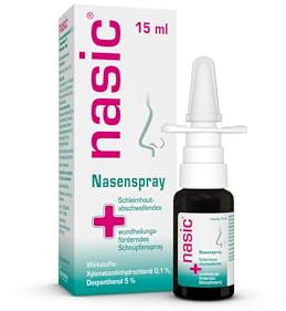 nasic Nasenspray mit dem Wirkplus| Abschwellendes & wundheilungsförderndes Schnupfenspray für Erwachsene & Schulkinder | Mit Xylometazolin & Dexpanthenol | 1x 15 ml