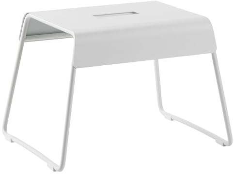 Zone Denmark A-pall, stålpall, liten pall/stegpall för barn och vuxna, stegpall, halkskydd, 39 x 30 x 27,5 cm, Soft Grey (grå)