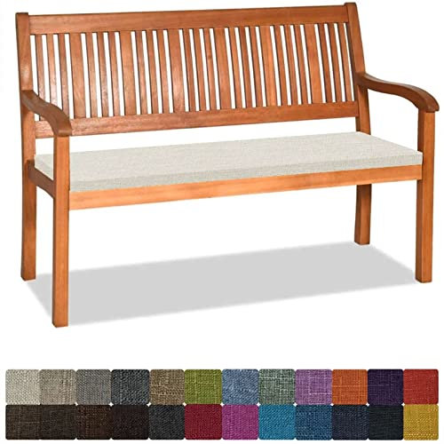 Orumrud Bankauflage Stuhlkissen Bankkissen mit Krawatte Waschbar,80x30x5cm,1 2 3 4-Sitzer Sitzkissen rutschfeste Auflage für Gartenbank,Küche,Terrasse Innen und Außenbereich,Dicker Leinenstoff,Beige