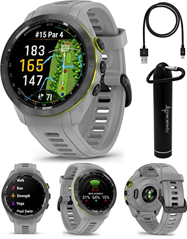 Wearable4U - Garmin Approach S70: Ceramic 42 mm Golf Smartwatch|1.2 AMOLED Display Up to 10 Days Battery Life, Multisport High-Performance Multi-Band GPS Premium Watch w/ 43K+ Golf maps,