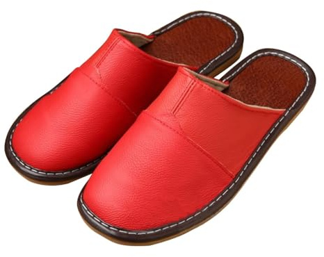 Zapatillas De Cuero For Hombres Y Mujeres, Sandalias Planas For Interiores Y Exteriores, Zapatos Sin Cordones For La Casa, La Oficina, El Dormitorio, La Sala De Estar, Los Invitados Y Los Visitantes(R